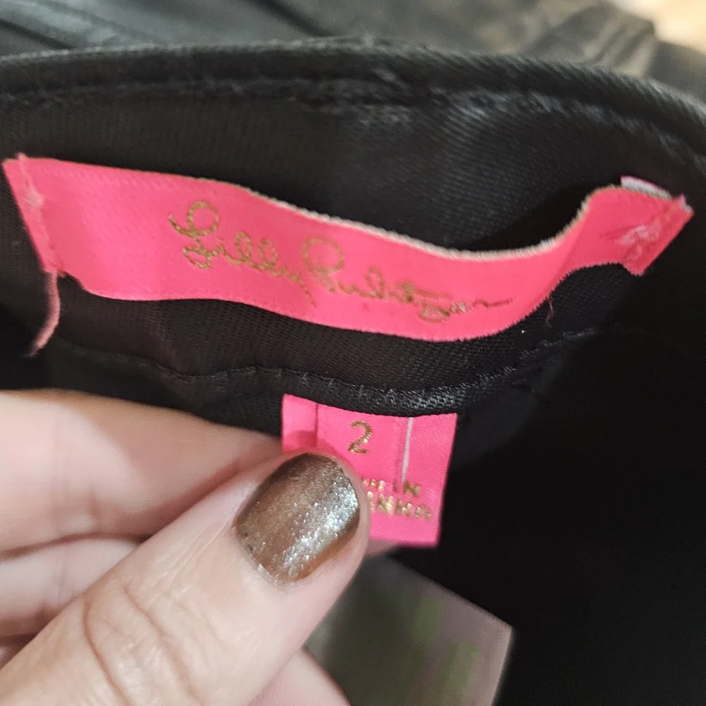 Lilly Pulitzer Eagan 29" High-Rise Stretch Coated Leather Jean Pants - Picture 7 of 13